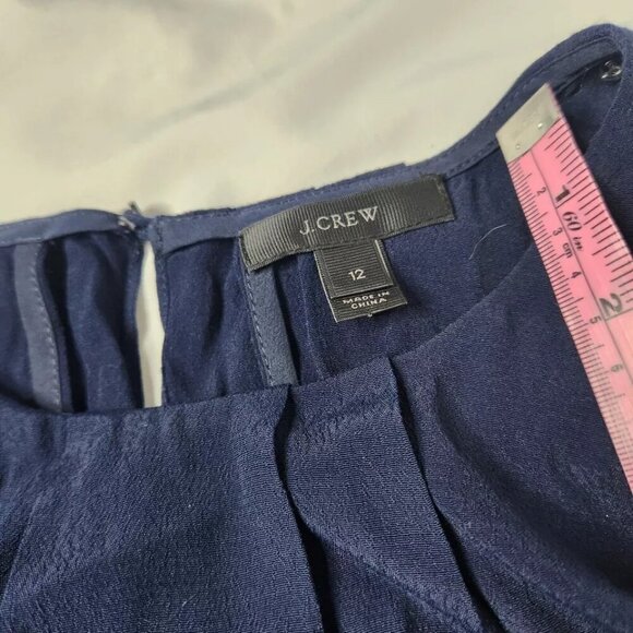 J. Crew Women's Size 12 Layered Sleeveless Blouse Navy - Picture 4 of 6